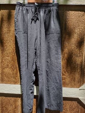 URATOT Black Cotton Pull On Baggy Pant Women's Size XL